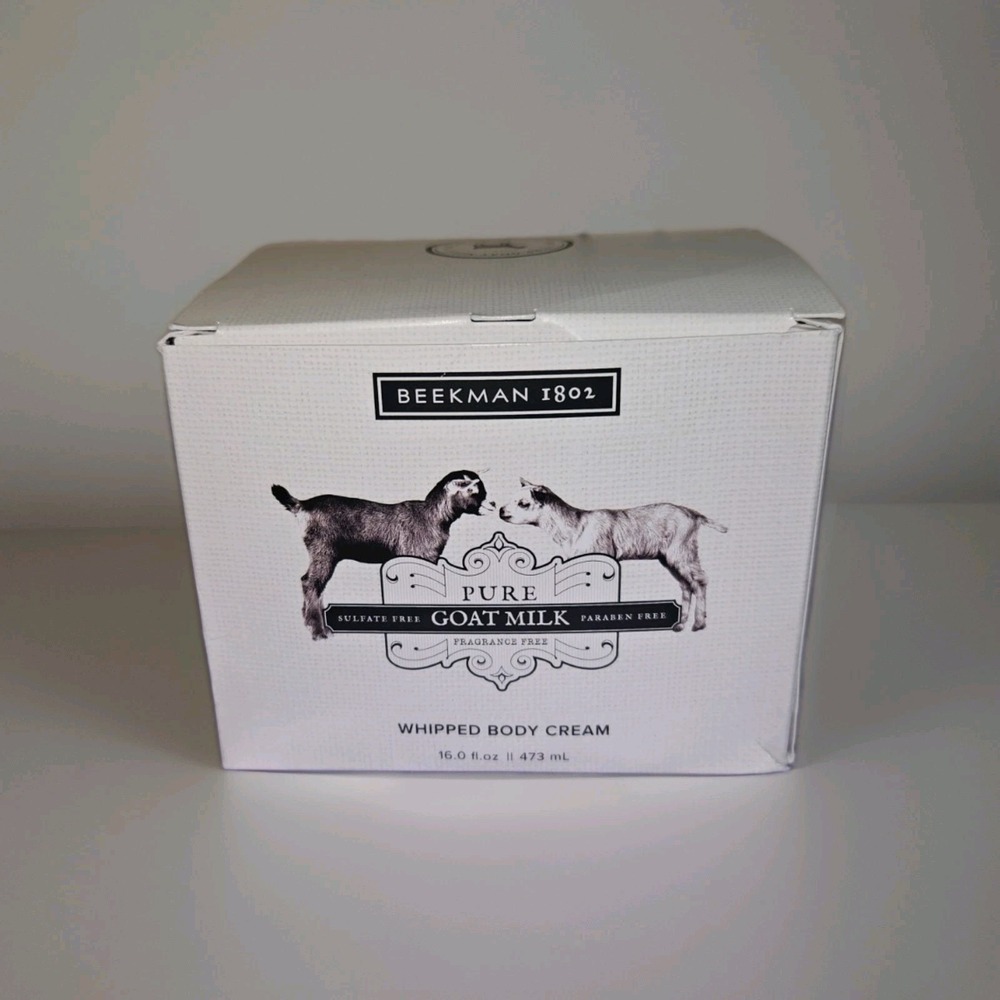 Beekman 1802 Pure Goat Milk Whipped Body Cream, 16 oz, Fragrance Free